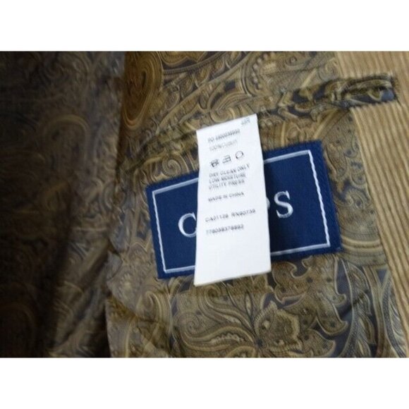 Chaps Men's Suit Jacket Blazer Size 48 Reg Brown Corduroy Sports Coat Jacket - Picture 8 of 12